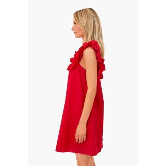 Tuckernuck HYACINTH HOUSE Red Maria Mini Dress XS Ruffle $118.00 - Picture 6 of 9